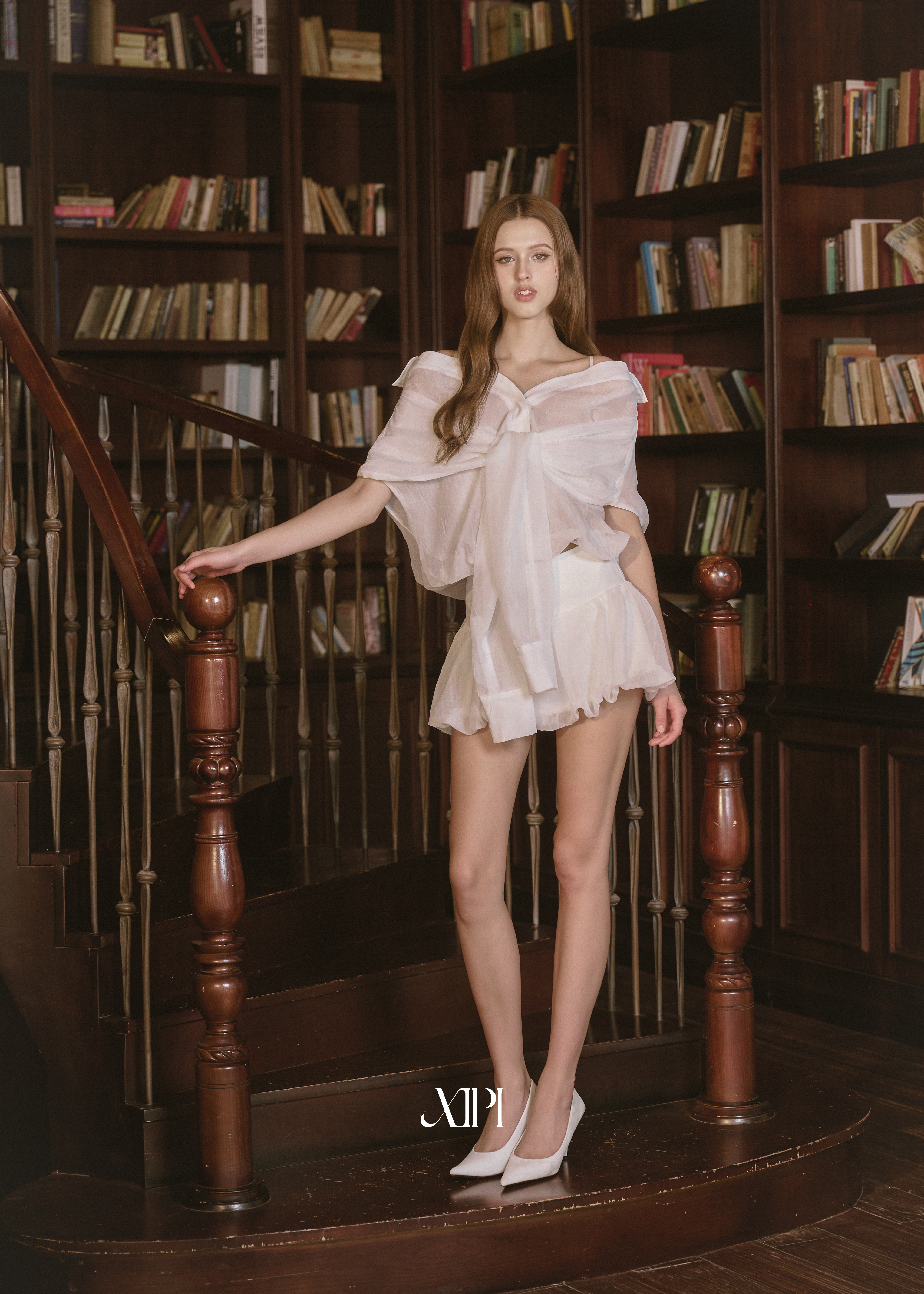 Almira White Skirt - Chân Váy Voan Trắng Nhún Bí